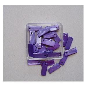 Obdélník perleť fialovy 7x18mm 25 ks